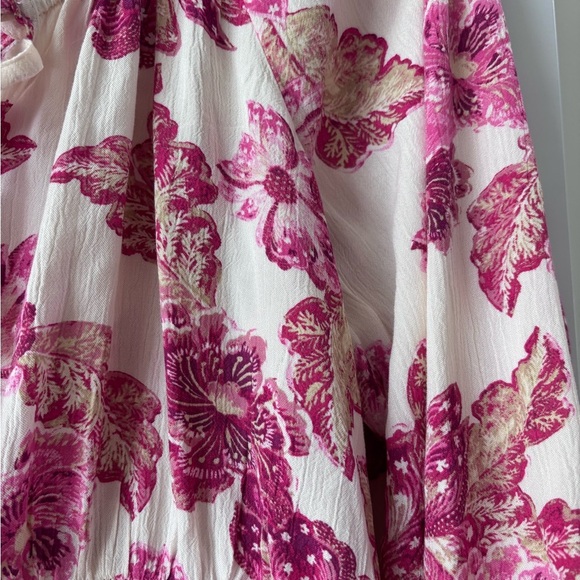 Rayon Floral Pink Boho Dress - Picture 3 of 9